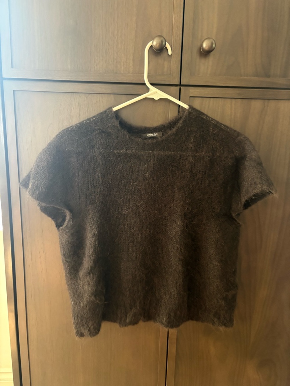 Massimo Dutti Alpaca Blend Short-Sleeve Sweater